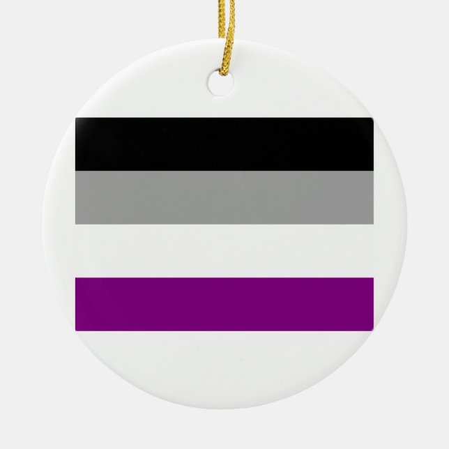 ADORNO DE CERÁMICA ORIGINAL ASEXUAL DE LA BANDERA (Frente)