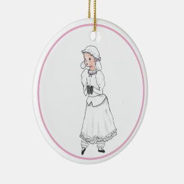 Adorno De Cerámica Ornam Personalizado de Nutcracker White Lamb Balle