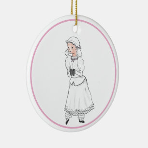 Adorno De Cerámica Ornam Personalizado de Nutcracker White Lamb Balle