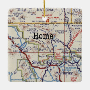 Adorno De Cerámica Ornamen, Navidades de Gila National Forest Silver 