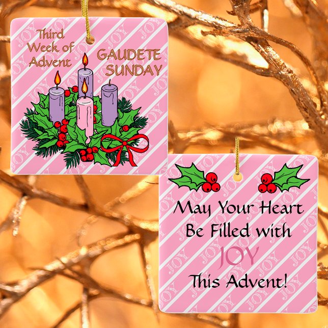 Adorno De Cerámica Ornament #3 of 4: 3rd Week of Advent (JOY) (Subido por el creador)