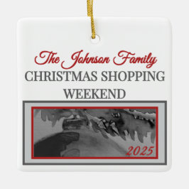 Adorno De Cerámica Ornament: Family Christmas Shopping Weekend 