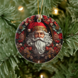 Adorno De Cerámica Ornament Vintage Santa Claus