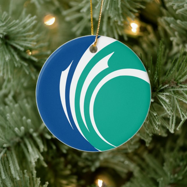 Adorno De Cerámica Ornament with flag of Ottawa, Canada (Árbol)