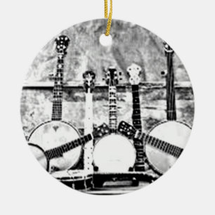 ADORNO DE CERÁMICA ORNAMENTE DE NAVIDAD DE BANJO ENTHUISIAST