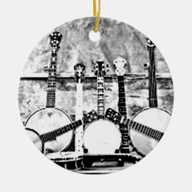 ADORNO DE CERÁMICA ORNAMENTE DE NAVIDAD DE BANJO ENTHUISIAST (Frente)
