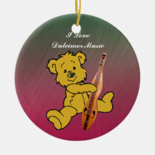 ADORNO DE CERÁMICA ORNAMENTE DE OSO DULCIMER