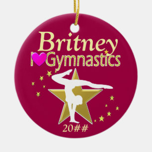 ADORNO DE CERÁMICA ORNAMENTE GIMNASIO PERSONALIZADO DE ROPA Y ORO