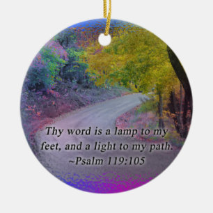 Adorno De Cerámica ORNAMENTE PSALM 119:105 Lámpara de palabras a mis