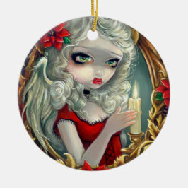 Adorno De Cerámica "Ornamento de la vela del navidad"