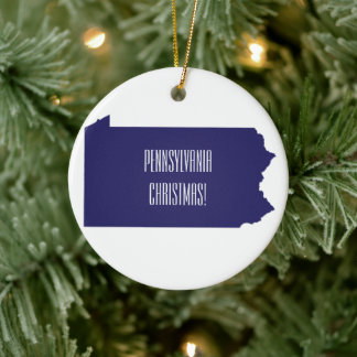 Adorno De Cerámica ¡Ornamento de Navidad personalizado de Pennsylvani