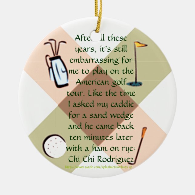 Adorno De Cerámica "Ornamento de nueces de golf" (Frente)