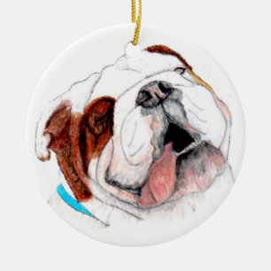 Adorno De Cerámica Ornamento, dibujo del bulldog