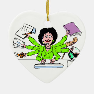Adorno De Cerámica ornamento, mejor, secretaria, navidad