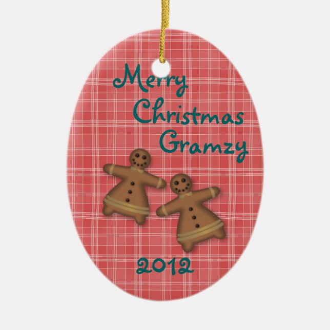 Adorno De Cerámica Ornamento-personalizar de la guinga y del pan de (Frente)