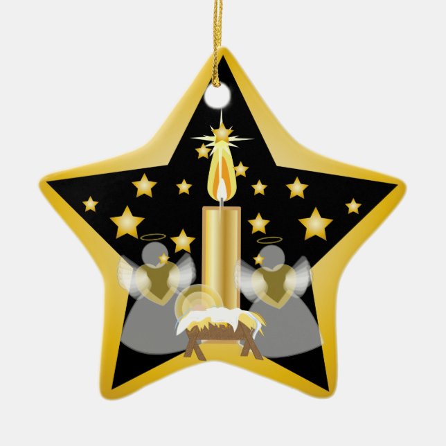 Adorno De Cerámica Ornamento-Personalizar de la natividad (Frente)