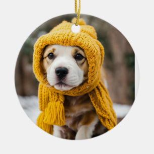 Adorno De Cerámica "Ornamentos Adorables de Perro - Perfecto para los