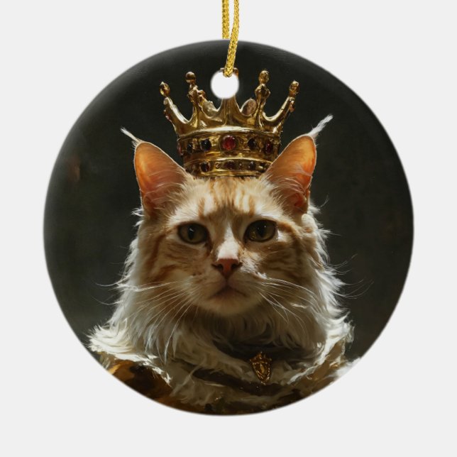 Adorno De Cerámica "Ornamentos para gatos encantadores" (Frente)