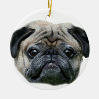 Adorno De Cerámica Ornamet de perro de pug