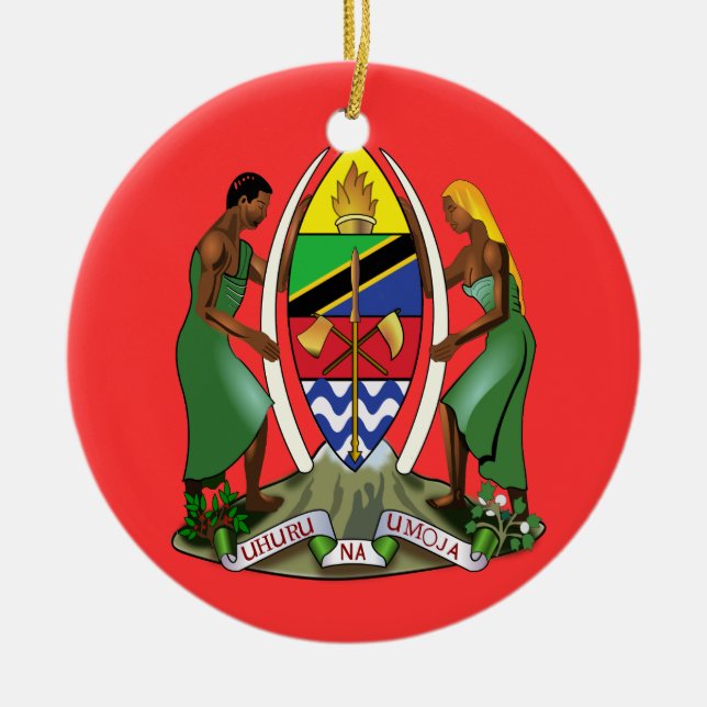 ADORNO DE CERÁMICA ORNAMIENTO DE TANZANIA* NAVIDAD (Frente)