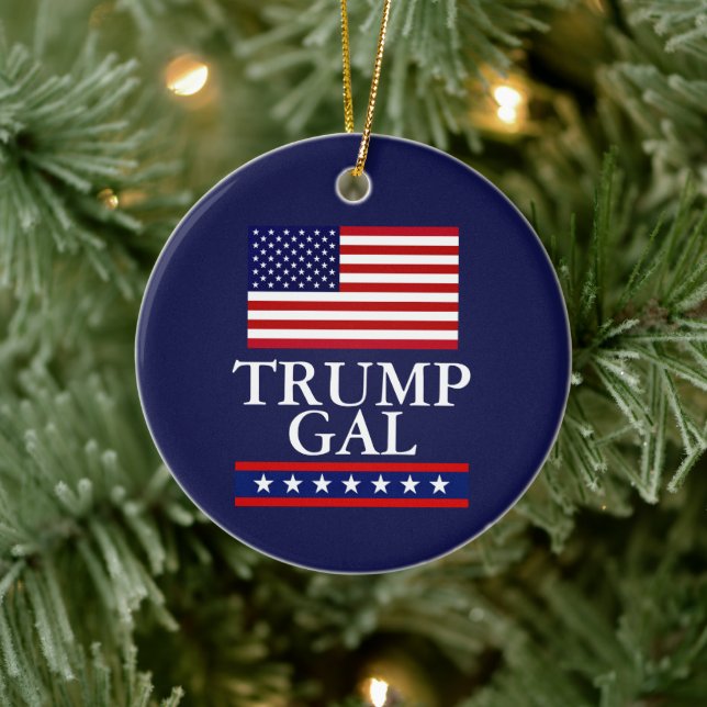 ADORNO DE CERÁMICA ORNAMIENTO DEL PRESIDENTE DONALD TRUMP CHRISTMAS (Árbol)