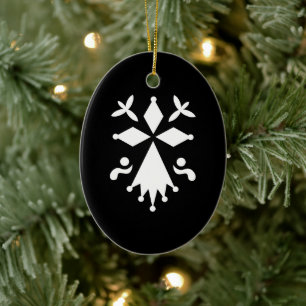 Adorno De Cerámica Ornement Ovale En Céramique Hermine de Bretaña