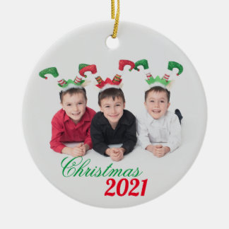 Adorno De Cerámica Ornement Rond En Céramique L'Ornement de Noël