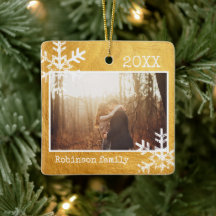 Oro de la familia Rustic Snowflake