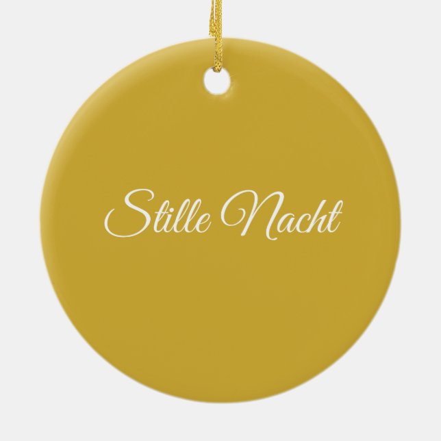 Adorno De Cerámica Oro de Stille Nacht (Atrás)