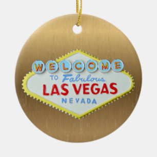 Adorno De Cerámica Oro de vacaciones personalizadas de Las Vegas