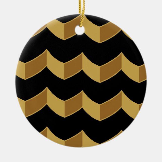 Adorno De Cerámica Oro negro (Frente)