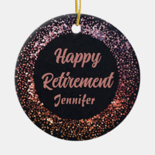 Adorno De Cerámica Oro negro Rosa deseándote un retiro relajante