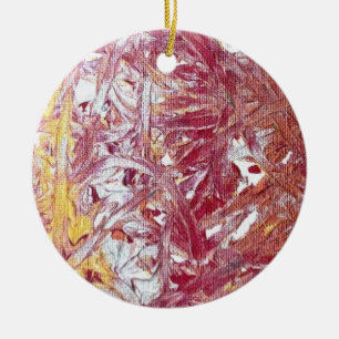 Adorno De Cerámica Oro, Plata, Rojo, Rosa Oro, Obra de Arte de Mármol