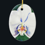 Adorno De Cerámica Orquídea Blanca<br><div class="desc">pintura original de color de orquídea blanca de H cooper</div>