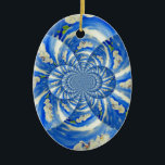 Adorno De Cerámica Orquídea Watercolor, Nubes Mandala<br><div class="desc">pintura romántica surrealista mandala blanca de color de agua de H Cooper</div>