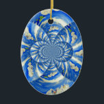 Adorno De Cerámica Orquídea Watercolor, Nubes Mandala<br><div class="desc">pintura romántica surrealista mandala blanca de color de agua de H Cooper</div>