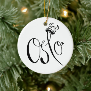 Adorno De Cerámica Oslo, Noruega Viking Helmet