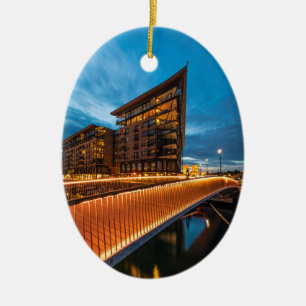 Adorno De Cerámica Oslo por la noche, Noruega