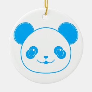 Adorno De Cerámica Oso azul de Kawaii Panda