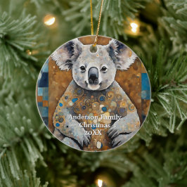 Adorno De Cerámica Oso de Koala moderno de oro