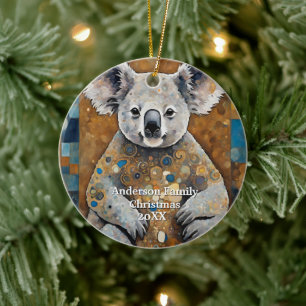 Adorno De Cerámica Oso de Koala moderno de oro