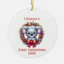 Oso de Koala Personalizado Primera Navidad