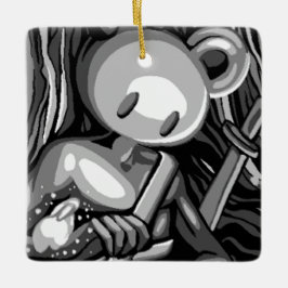 Adorno De Cerámica Oso de madera