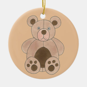 Adorno De Cerámica Oso De Oso De Oso De Juguete De Oro De Oro Marrón