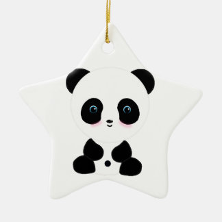 Adorno De Cerámica Oso de panda de ruborización lindo