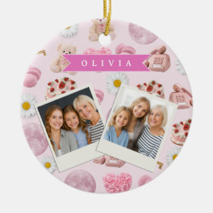 Adorno De Cerámica Oso de peluche Coquette personalizado Estética Ros
