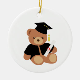 Adorno De Cerámica Oso de peluche graduado