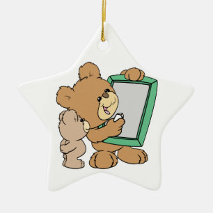 Adorno De Cerámica oso de peluche lindo maestro con pizarra