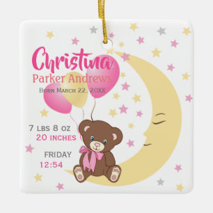 Adorno De Cerámica Oso de peluche sentado en las estadísticas del be