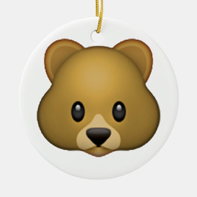 Adorno De Cerámica Oso - Emoji (Frente)